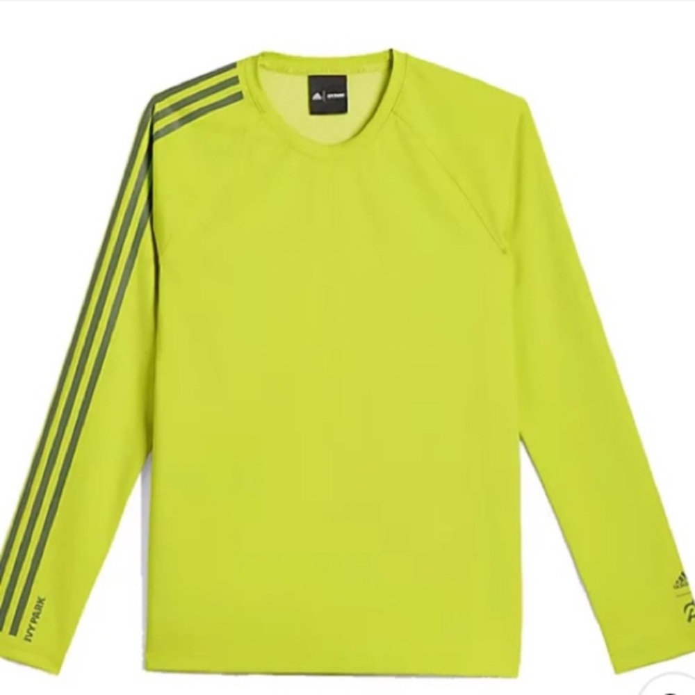 Adidas X Ivy Park Shirt Small Shock Slime Long Sleeve Beyoncé Peloton - Picture 1 of 15